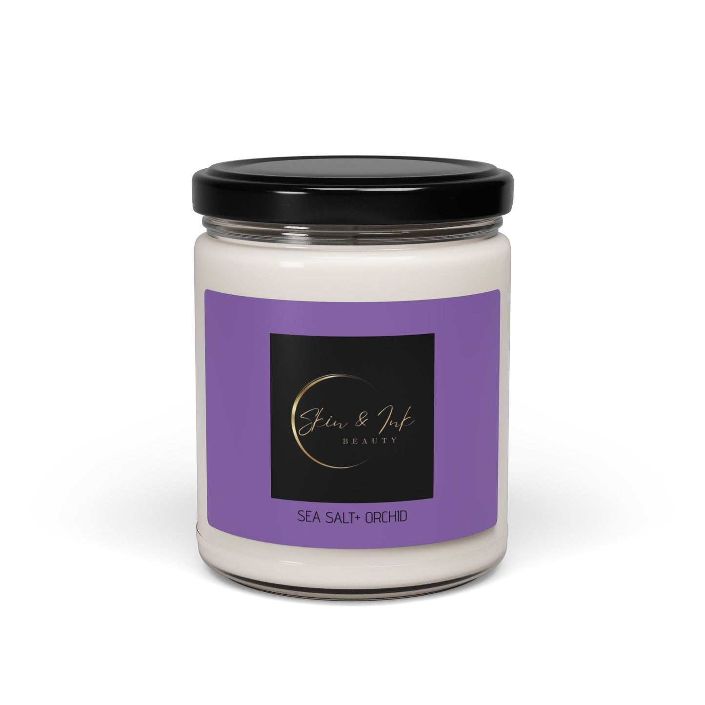 Sea Salt Orchid Scented Soy Candle - Relaxing Aromatherapy for Home