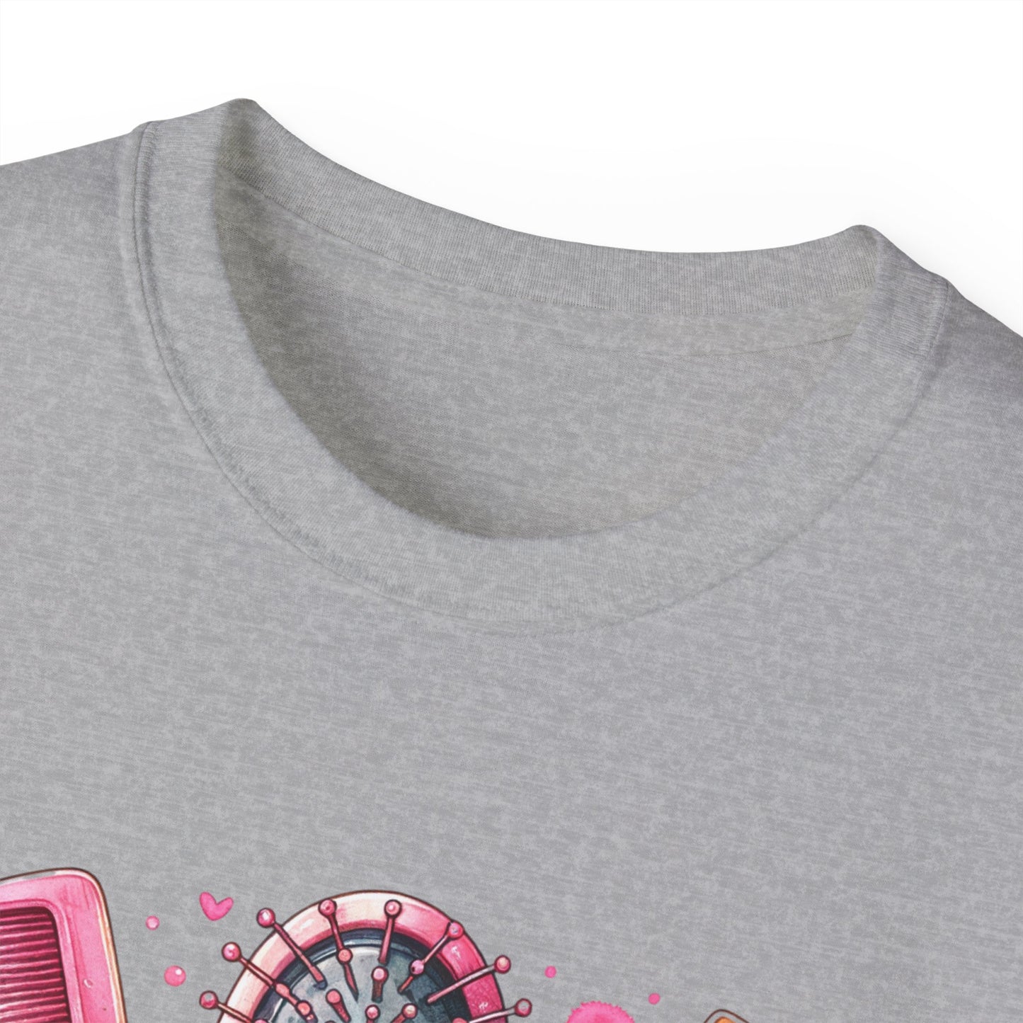 Stylish Hairdresser Tee with Scissors & Brushes