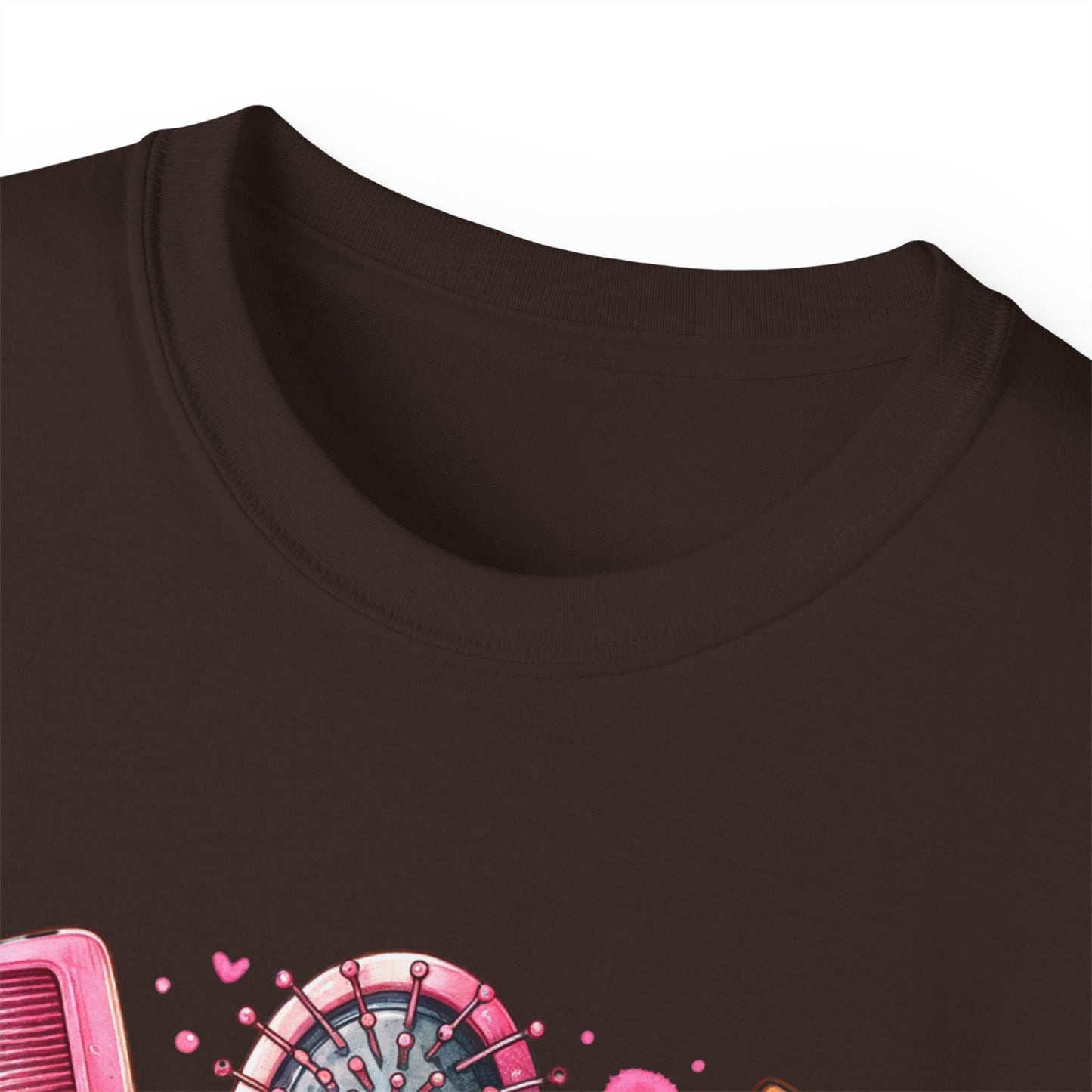 Stylish Hairdresser Tee with Scissors & Brushes