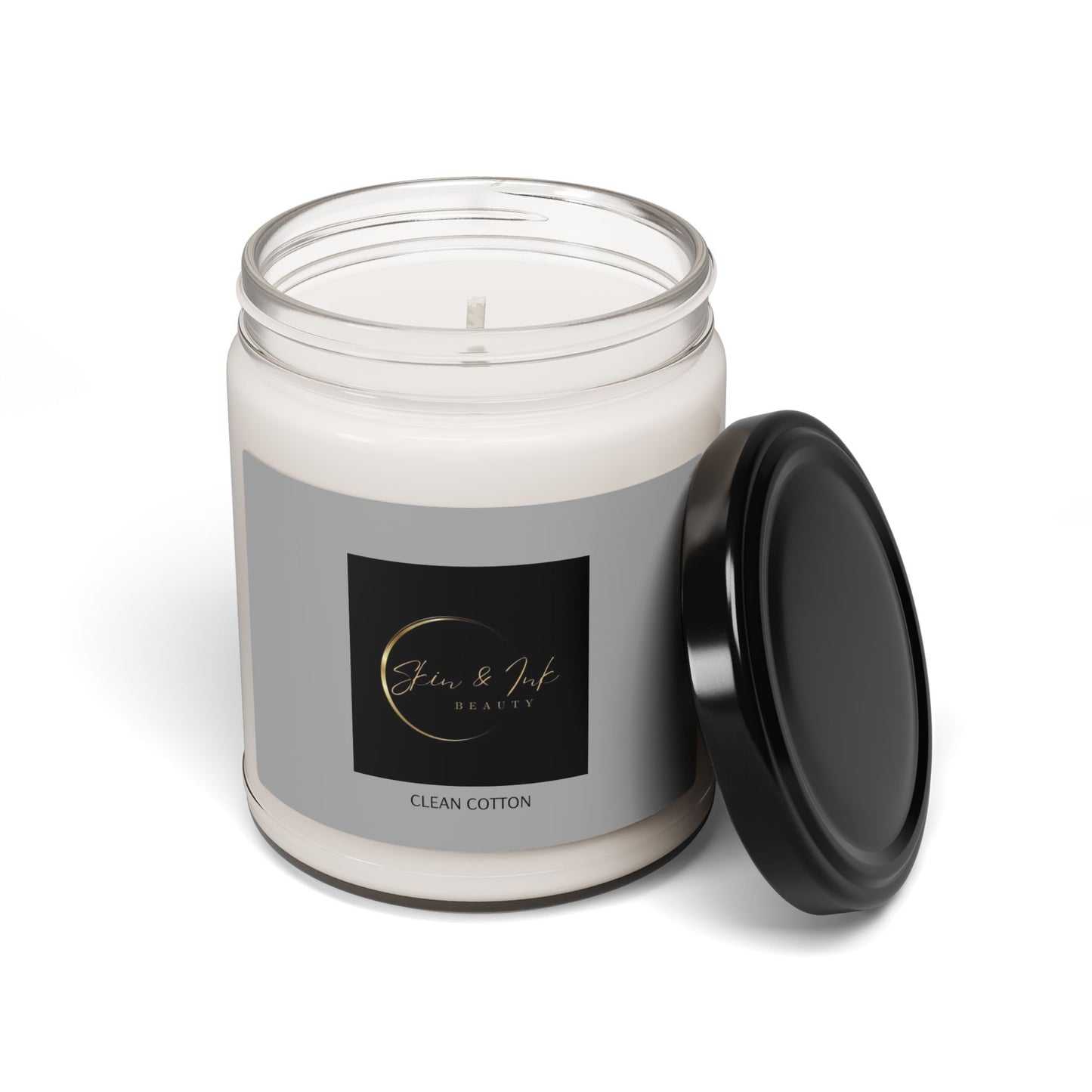 Clean Cotton Scented Soy Candle - 9oz Luxury Home Fragrance