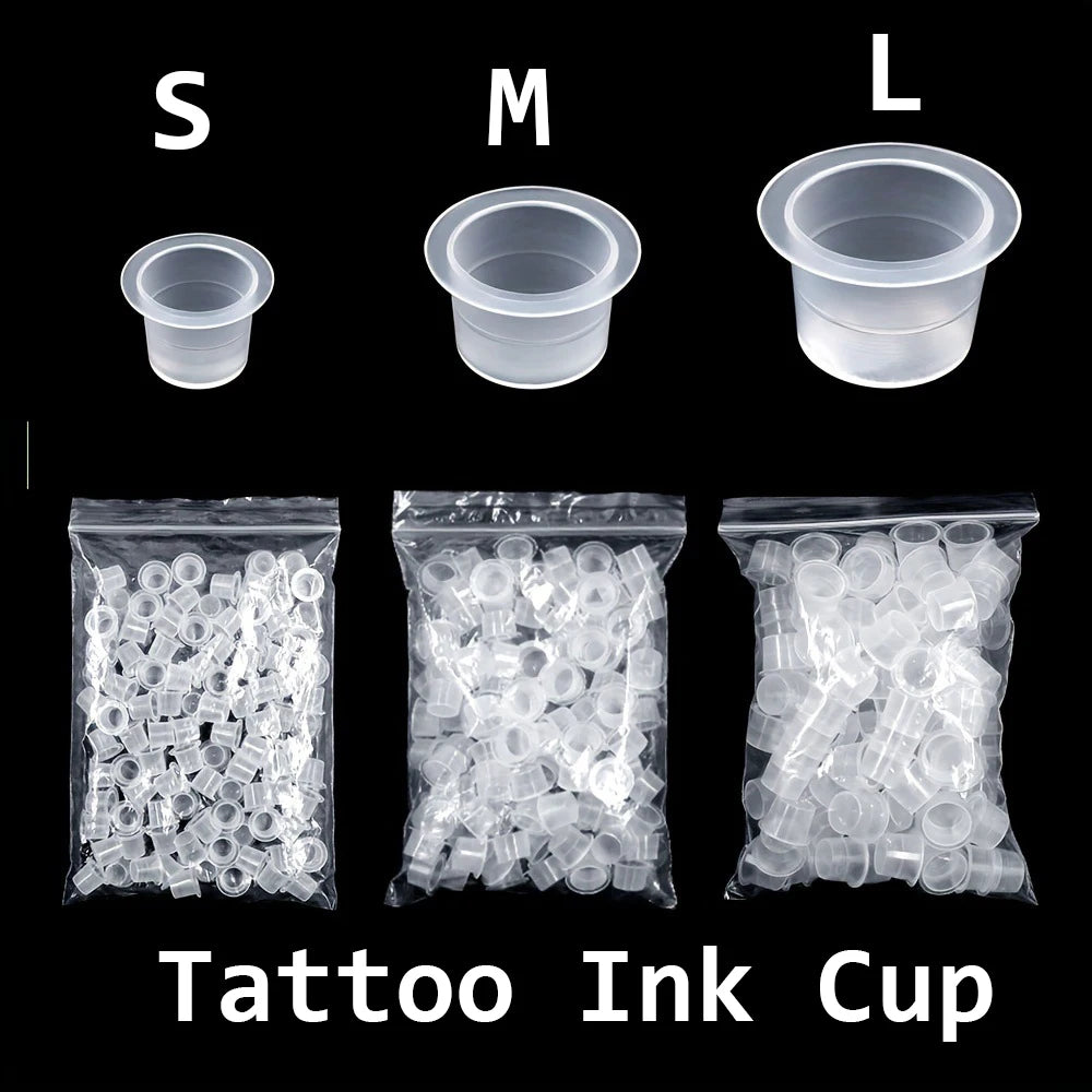 100/1000pcs Disposable Microblading Tattoo Ink Cups S M L