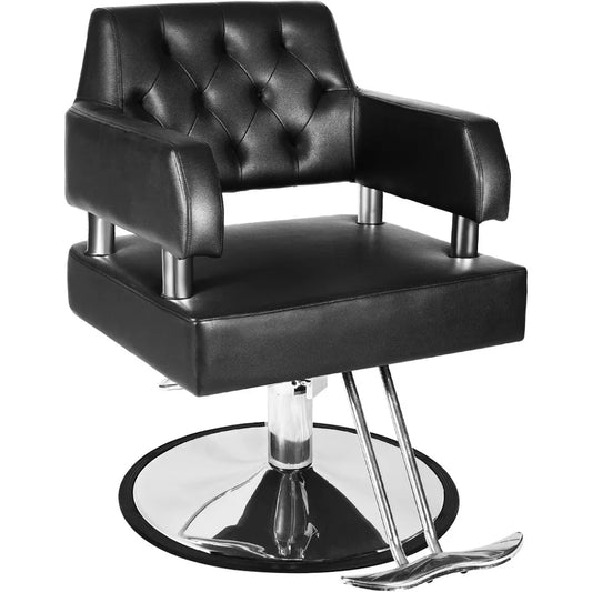 Chair for Barber and Hair Stylist with Hydraulic Pump Adjustable Height 360