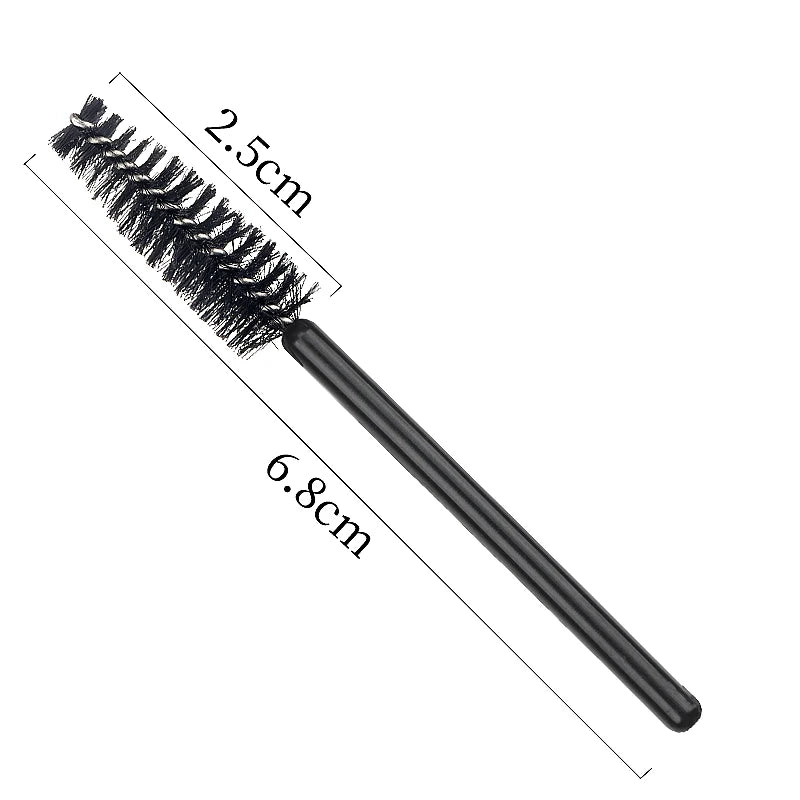 50pc Mini Eyelash Makeup Brush Short Handle Microbrush Mascara Wands