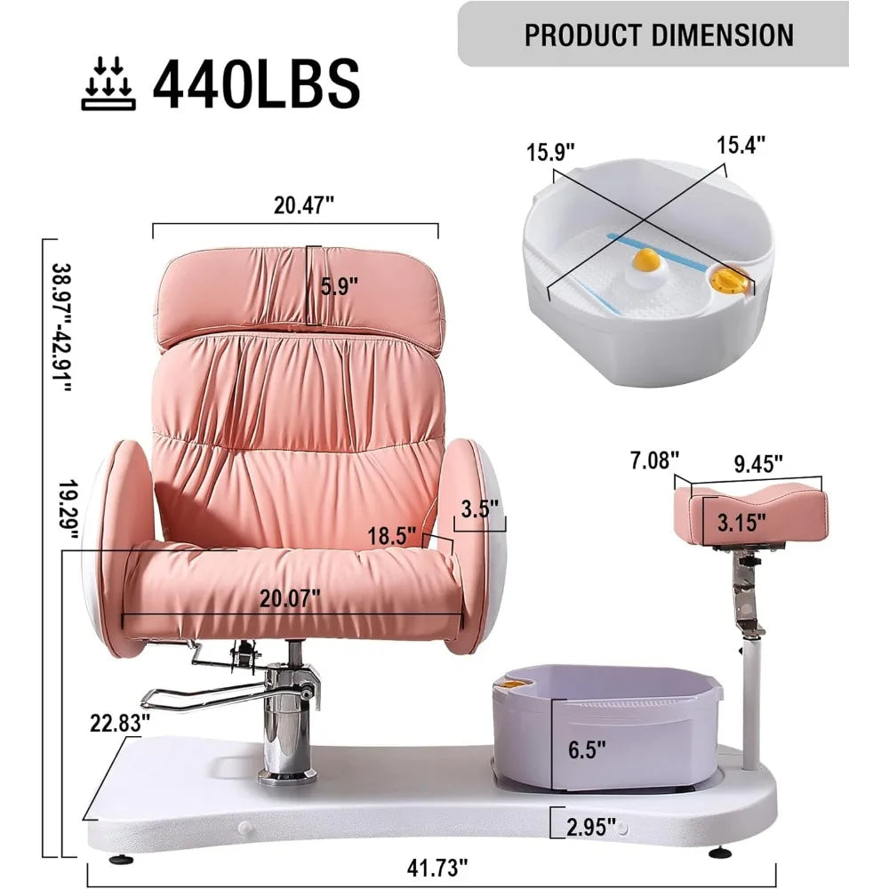 Hydraulic Pedicure Chair For Nail Tech